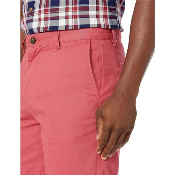 Men's Slim Fit Chino Shorts 7 Inch Cotton Twill Casual Khaki Summer Shorts - Picture 4 of 7